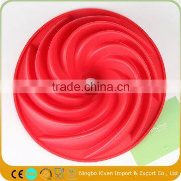 2016 New Funny Silicone Spiral Cake Molds For Microwave