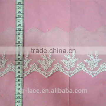 embroidery lace in nylon & cotton lace for dress