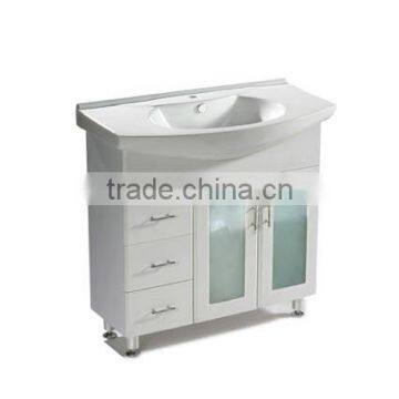 White Floor Vanity Modern MDF Bathroom Vanity Units