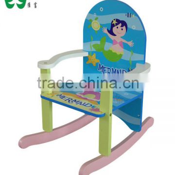 Wooden funiture rocking chair for baby girl
