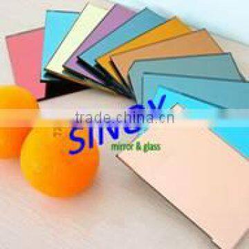 china factory price Safety backing avilablecolored mirror glass