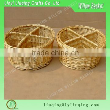 Cheap wicker willow wine basket/wicker wine bottle holder /4 tier wicker baskets