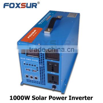 Foxsur Competitive price Dependable Performance 1000W 12V/24V dc to 110V/230V AC Sine Wave Power Inverter with controller
