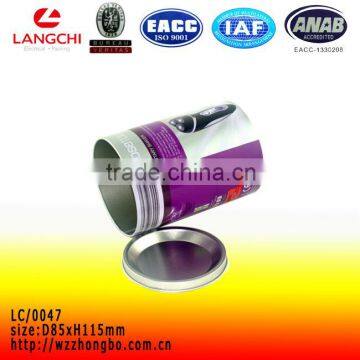 Cheap round zipper tin box wholesale