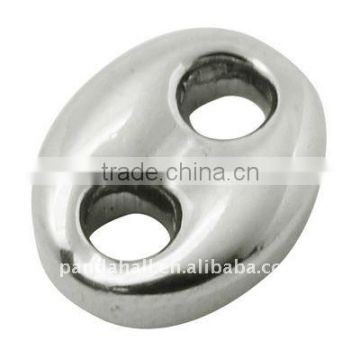 Stainless Steel Links, Steel 304, Stainless Steel, about 7x9x3mm, hole: 2.5mm(STAS-A007-1)