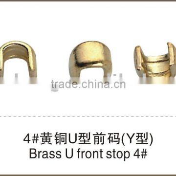 Brass U top stopper No.4 Y type zipper garment accessories