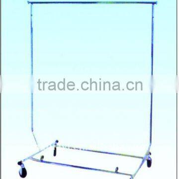 Chrome coating clothes display racks with hanger