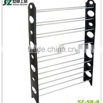 8 tier folding shoe rack and stool