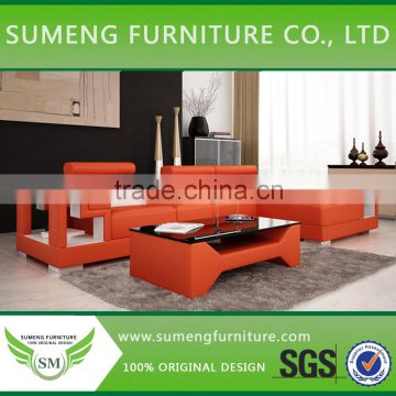 living room luxury sofa set, colorful leather sofa chair, 2012 style modern leather sofa