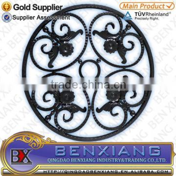 Wrought Iron rosette made by Qingdao BX 13.236 for fence,gate& stairs