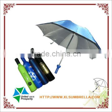 Maual open UV proof bottle shape umbrella