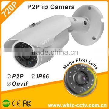 Wholesale 720p outdoor IR bullet HD cmos ip camera with p2p