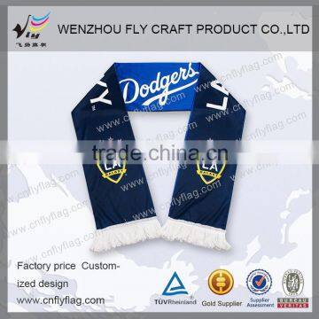 supplier for knitted customize football team scarf