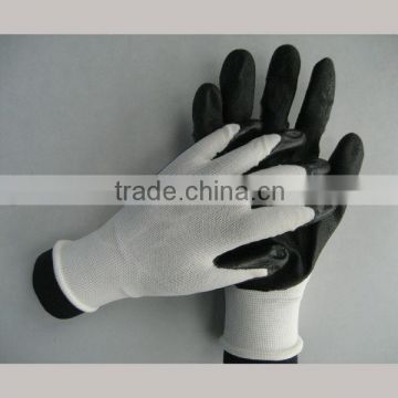 13G string knit liner rough nitrile coated high quality protective labor working glove