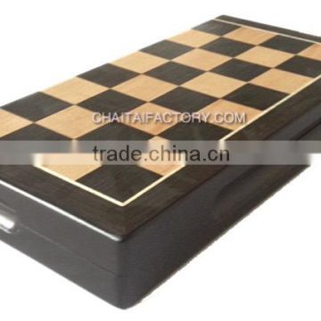 QUALITY Folding INLAID WOOD Chess Set