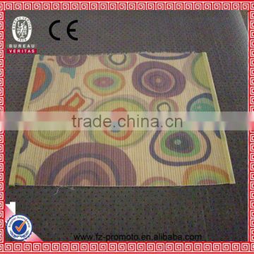 Printed rectangle shape bamboo place mat/bamboo table mat in nice table mat