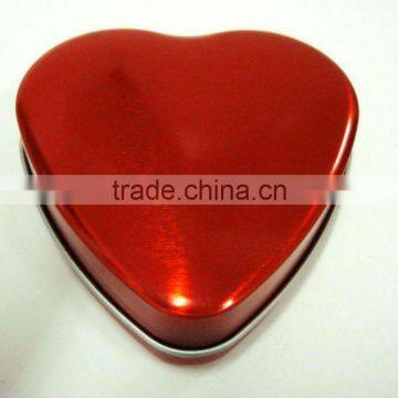 heart shape high quality and fashionable heart tin can