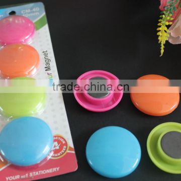 Round shape 40mm color magnet button for office, whiteboard, frige, freezer, school. Wholesale magnet button cheap sale!