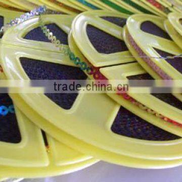 pet double sides transparent fluorescent sequin disk