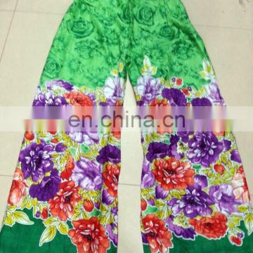 Newest hot sale women trouser for girl lady pant new arrival printed yoga trouser flower printed wholesale price