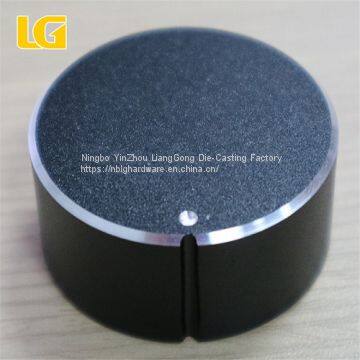 Durable Black Aluminum Alloy volume knob,Round black aluminum alloy knob,ISO9001 black aluminum alloy knob