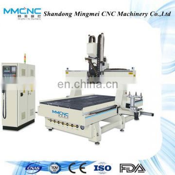 China 4 axis ATC woodworking cnc router/4 axis cnc machine with rotary clamp
