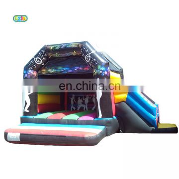 0.55mm pvc commercial adult inflatable bouncy bounce house with slide