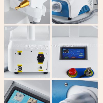 Portable  Q Switched Nd Yag Laser Tattoo Removal Machine Effectively Remove Soak Lip 