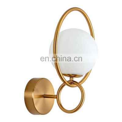 Modern Gold Metal Ring Wall Light Indoor Decorative Round Cover LED Wall Lamp