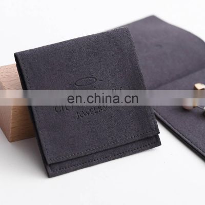 PandaSew Custom Logo Luxury Envelope Flap Micro Fiber Suede Jewelry Pouch