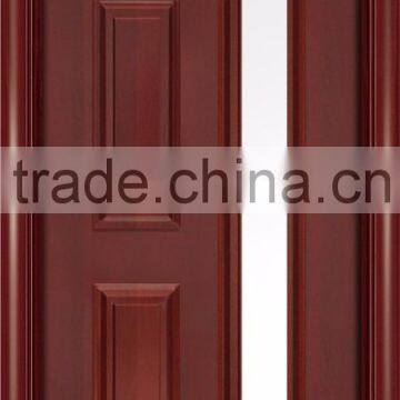 MDF wood door glass insert wood interior door