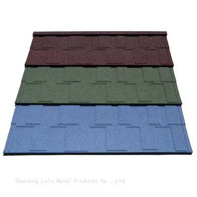 Black stone coated metal shingle roof tile per pc in China suppliers metal Aluminum color roof tiles