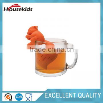 HOT Silicone silica gel Squirrel Infuser Loose Tea Leaf Strainer Herbal Filter Diffuser non-toxic