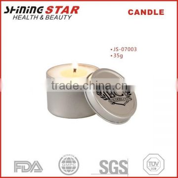 JS-07003 35g scented wholesale candle in circle tin