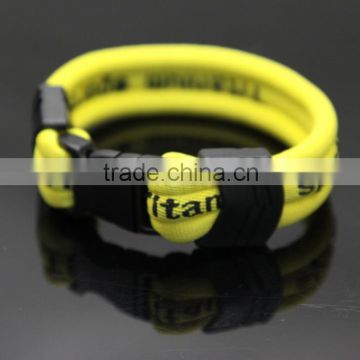 men fabric bracelets 3 ropes titanium bracelet energy fashion silicone wristbands