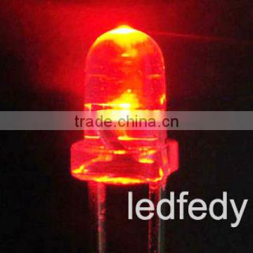 3mm Red Round LED Diode 4000-6000mcd for Indicator and Display