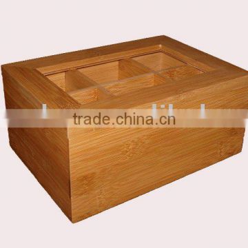 Wooden tea box With 6 compartments