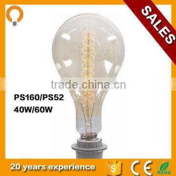 PS52 e26 e27 E27 vintage High Quality E27 220v Edison Bulb 40W 60W 100W vintage edison bulbs edison bulb light
