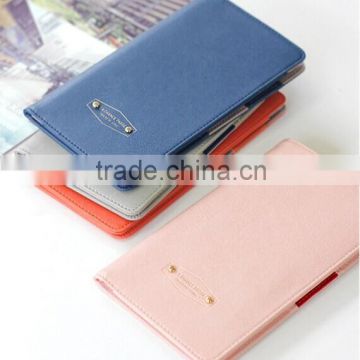Delicate passport holder with multi-function pocket,leather passport cover with button closed,Beautifully made travel wallet