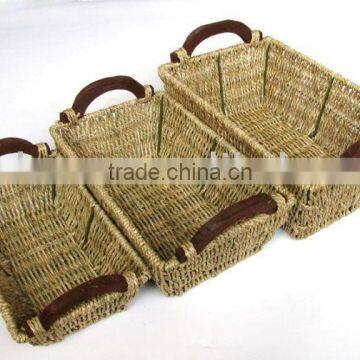 Seagrass Woven Home Storage Basket Set