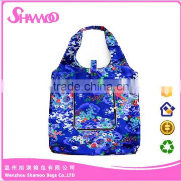 Foldable 210D Polyester Women Promotional Shopping Bag