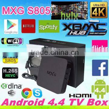 2016 Factory ! MXG Amlogic S805 Android 4.4 Quad Core MIN PC 1Gb/8GB KODI 16 android TV BOX