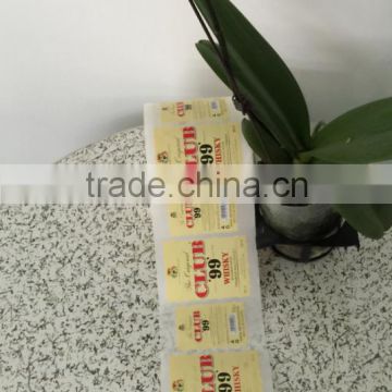 Factory price and high quality paper material red wine labels self- adhesive labels stickers in roll