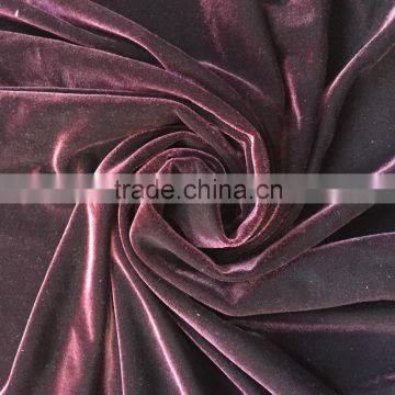 250gsm Korean velvet dresses fabric ks velvet,4 way spandex velvet fabric