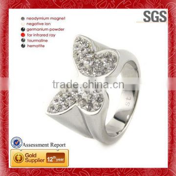 carved round customize logo polish male cool stainless steel cz stone ring
