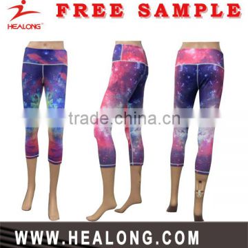 Wholesale stretch and not fade breathable yoga workout sport leggings for women