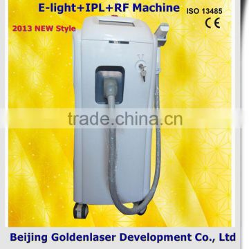 2013 New style E-light+IPL+RF machine www.golden-laser.org/ ce approve portable elight ipl hair removal machine
