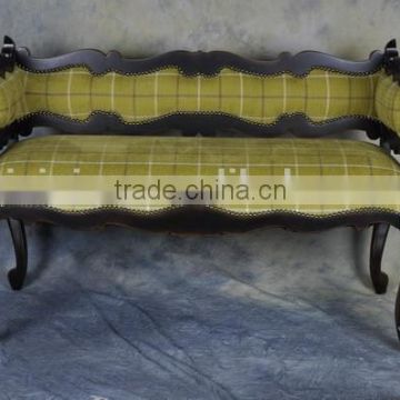 Chinese style living room two seat solid wood sofa
