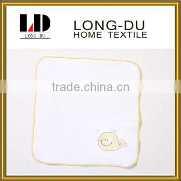 wholesale lovely whale pattern soft 100% cotton kid handkerchief