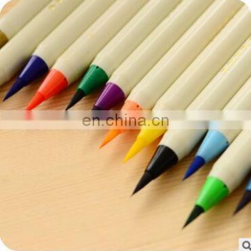 new Cute Kawaii Soft multicolor pen Platinum Calligraphy Brushes Plastic Handle Writing Brush For Kids Gift korean Stationary